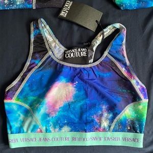 Versace Jeans Couture space galaxy sports bra size L